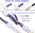 12MM 5PIN RGBW LED Strip Connector Kit with 16.4FT Extension Cable, 4PCS Gapless Connectors for 5050 RGBW LED Strip