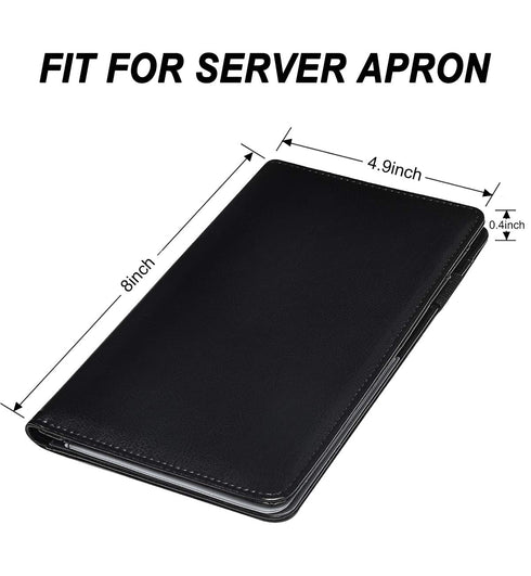 Server Books for Waitress - Leather Waiter Book Server Wallet with Zipper Pocket, Cute Waitstaff Organizer with Money