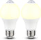 Motion Sensor Light Bulbs, 2 Pack, 9W (60W Equivalent) E26, 3000K Warm White, Indoor Outdoor Security Bulb