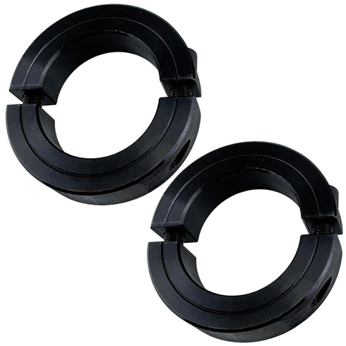 1-1/2" Bore 2-3/8" OD Double Opening Clamp-On Set Screw Collar with Black