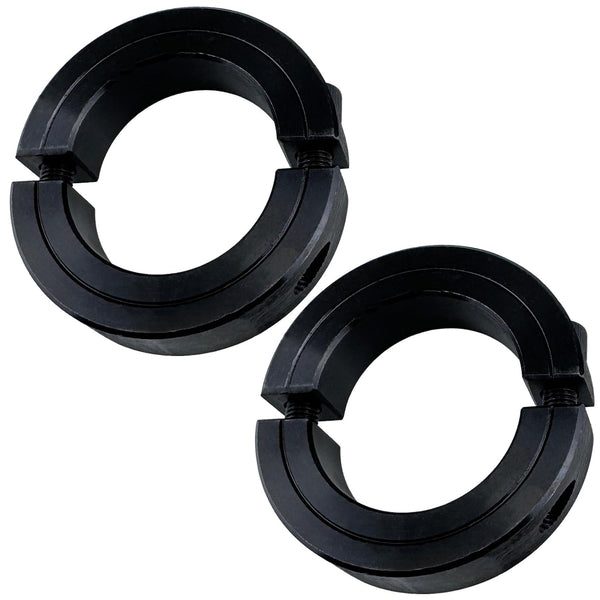 1-1/2" Bore 2-3/8" OD Double Opening Clamp-On Set Screw Collar with Black