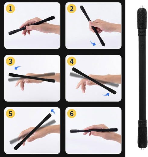 Mjaie Interesting Spinning Gaming Pen Rolling Finger Rotating Pen Non Slip Wear Resistant Training Entertainment Toy