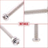 Hilitchi 300-Piece M3 Phillips Pan Head Screws Kit, 304 Stainless Steel, Bolt Nut Lock Flat Washers