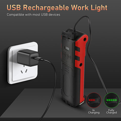 2 270 WINDFIRE Rechargeable Work Light Grill Light, Magnetic Flashlight, Gadgets for Men, Modes, Degree Roration