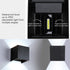 12W IP65 Set Waterproof LED Square Wall Lamp for Outdoor Garden Lighting Decorative, Wall Sconce for Living Room
