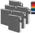 Feela 6 Pack Mini Pocket Notebooks, Cute Hardcover Memo Notepads with Pen Holder, 3.5”x 5.5”, Gray