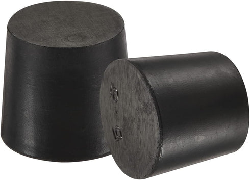MECCANIXITY Rubber Tapered Plug 24mm to 28mm Black Solid Test Tubes Bungs Stopper, 5 Pieces