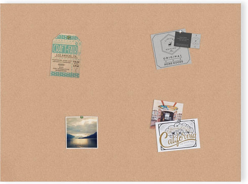 U Brands Cork Canvas Bulletin Board, 24 X 18 Inches, Frameless Design