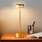Gold Modern Cordless Table Lamp Rechargeable, Aluminum Touch Lamp & 4000mAh Battery