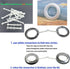 Ailejia 20 Pack Silver Curtain Grommets, 1.7 Inch Inner Diameter Silencer Sliding Grommet Kit for Sheers, Reusable
