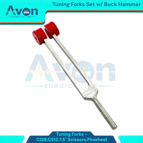Avon Surgical 7.5in, Hammer, C128 C512 Sensory Diagnostics Examination Kit with Wartenberg Pinwheel, Bandage Shears