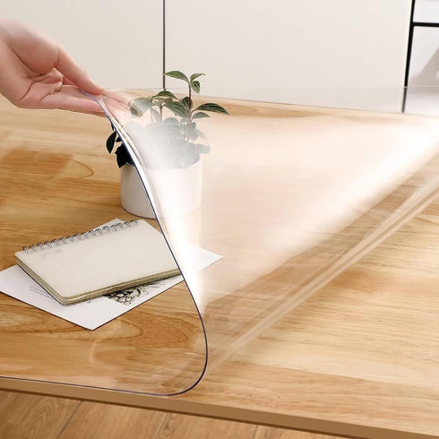 RYPDKM 1.0mm 12"x20" Office Desk Clear Mat Thick Plastic Protector Cover Pad PVC Transparent Topper Surface Anti