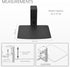 Metal Desk Mount Pad for Computer Mouse, 10.63" x 8.66" Ergonomic Tray, Fits up to 4 Inch Desktops, Black