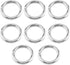 MroMax 8Pcs 201 Stainless Steel O Ring - 1.97" OD x 0.24" Thickness for Hanging Basket Chairs and Plants