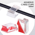 Hicarer 100 Pcs Christmas Light Clips Adhesive Hooks for Outdoor String Cable Wire Clips Adhesive Wire Management Cord