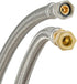 Eastman 16 Inch Delta Style Flexible Faucet Connector, Braided Stainless Steel with Nickel-Plated Brass Nuts, 3/8 Inch OD Male Compression x 3/8 Inch ID Compression, 48036