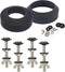 Universal Toilet Tank to Bowl Gasket & Bolts, 2 Kind Gasket and 4 Pieces 5/16 * 3.15 Inch Toilet Tank Bolts