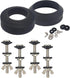 Universal Toilet Tank to Bowl Gasket & Bolts, 2 Kind Gasket and 4 Pieces 5/16 * 3.15 Inch Toilet Tank Bolts