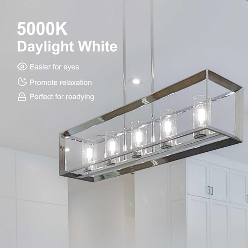 TJOY Edison Light Bulbs, 60W Equivalent, Dimmable Vintage LED, E26 Medium Base, 5000K Daylight, 6 Pack