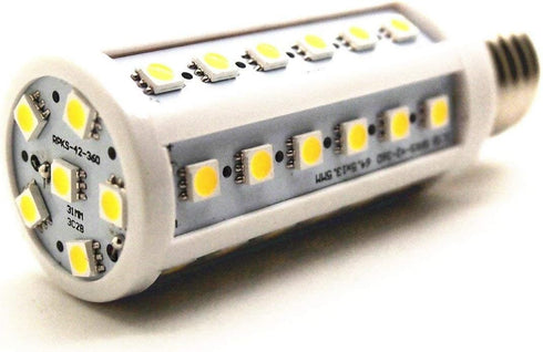 E26 Medium Screw Base ES Fitting LED Light Bulb DC 12V 20V Solar Grids Boat Fishing Lantern Navigation Low Volt Motor Home RV Yacht Bus Ferry Interior Camping Accent Lightings - Super White 6000K, 7W by 12Vmonster