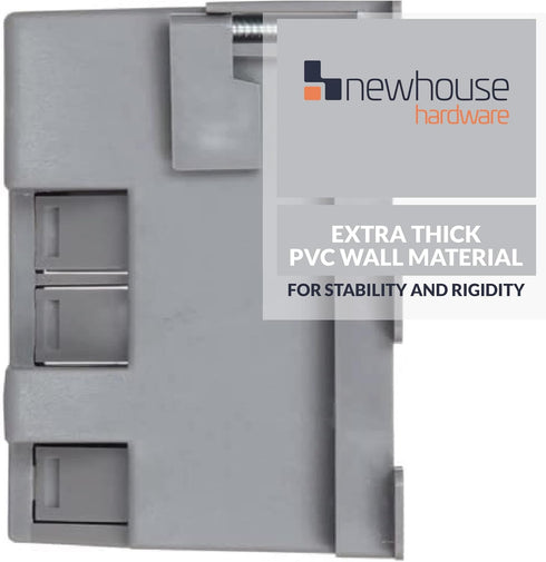 Newhouse Hardware 2-Gang PVC Old Work Electrical Outlet Box - 25 cu. in. Plastic Junction Box for Home Improvement