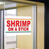Fastasticdeals 36x24Inches Decal Stickers Multiple Sizes Shrimp on Stick Red Bar Restaurant Food Truck B Industrial