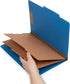 Blue Summit Legal Size Classification Folders - 2 Dividers, Dark Blue, 10 Pack