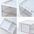 Desk Drawer Organizer, White Storage Box with 2 Drawers and 4 Compartments for Multifunctional Desk Accessories