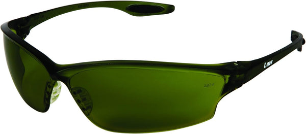 MCR Safety Glasses LW2150 Polycarbonate Green Filter 5.0 Lens with no Metal pieces, for Welding, 1 Pair