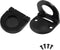 2 Pack Recessed Pull Ring Handles, Black Hidden Drawer Mount Handle, Cabinet Flush Ring Sliding Door Pull Handle