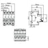 ASI AC Miniature Circuit Breaker - 2 Pole DIN Rail Mount 4 Amp 480 Volt Unit with Shock-Proof Terminations, Trip Curve C, L1, L2 and Neutral Single-Phase Circuits
