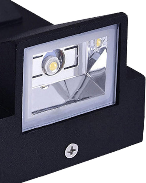 Tyenaza Wall Lamp, Outdoor Wall Light Plastic Housings Dual Head Exterior Wall Lamp with Up and Down Sconces for Porch