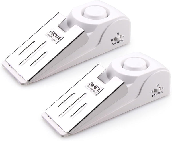 EMDMAK Door Stop Alarm, 120DB Siren Door Stop for Home & Travel, Pack of 2