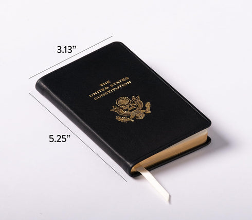 Graphic Image The United States Constitution and Related Documents, Genuine Leather Soft Cover, Pocket Size (Black)