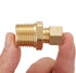 Litorange 2 Pack Metal Brass Compression Tube Pipe Fitting Connector, 3/8" Tube OD x 1/2" NPT Male