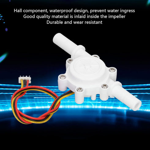Joyzan Counter 3.5 24V 0.3L to10L/min 25cm 180 G3/8 Hall Flow Sensor, Water Flow Switch Flowmeter Effect Liquid Fluid