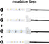 LightingWill 10pcs/Pack Strip to DC Female Plug Solderless Snap Down 2Pin Conductor LED Strip Connector
