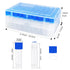 50pcs 2ml Small Plastic Vials with Leak Proof Caps, Self-Stand Cryotubes for Low Temperature Storage