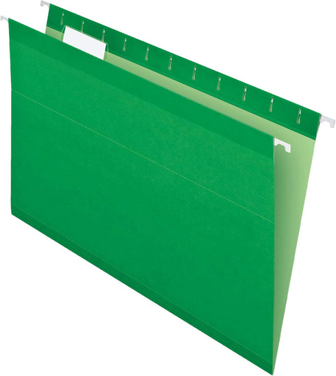 Pendaflex Reinforced Hanging Folders, Legal Size, Bright Green, 25/BX