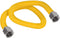 Flextron FTGC-YC38-48 46" Flexible Epoxy Coated Gas Line Connector, Yellow/Stainless Steel