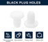 uxcell 32 Pieces White Rubber Stopper for 3.5mm/0.14" Hole, 3.8mm Plug Holes