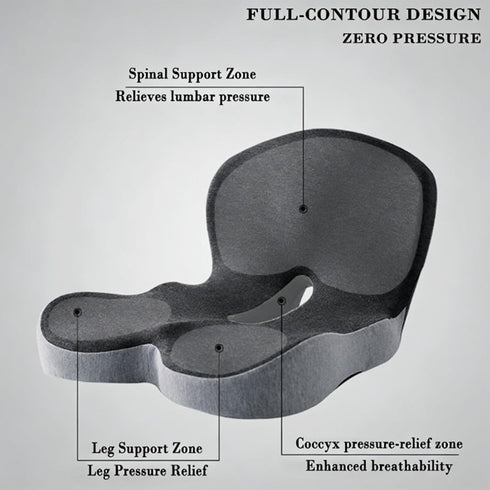 ZyClixtraz Pain,Tailbone Seat Cushion for Office Workers,Memory Foam L-Shaped Integrated Seat Cushions,Orthopedic