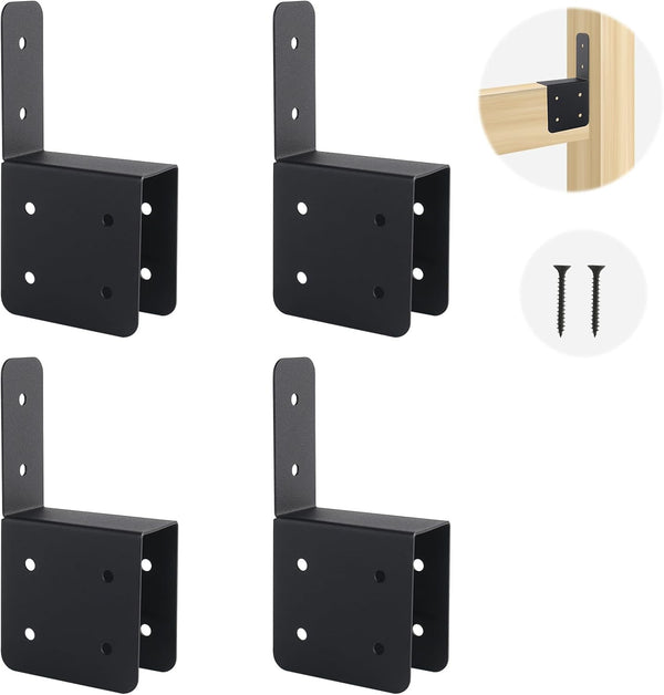 4 Pcs Joist Anchor Connector for 2"x 4" Post, Roof Tie Header Hanger for Outdoor House Carport Shed