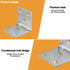 LOSYHU 20PCS 2"x2"x2", 50MM 2Inch 90 L Brackets Corner Bracket Heavy Duty Corner Brace for Wood, Right Angle Brackets