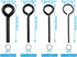 1set Annular Allen Wrench Set Standard Dogging Key with Full Loop, Allen Wrench Door Key for Push Bar Panic Exit Devices (1pc 5/64 1pc 1/8 1pc 5/32 1pc 7/32 black circle and 1pc keychain) by JianLing