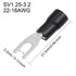 uxcell 200Pcs SV1.25-3.2 Insulated Fork Spade U-Type Wire Connectors, Electrical Crimp Terminals
