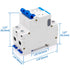 Baomain Low-Voltage Mini Circuit Breaker NXB-63(DZ47-63) C63 63A 2 Pole 400V DIN Rail Mount White
