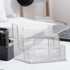 SEWACC Business Card Holder, Acrylic 3 Tier Organizer Box for Cards, Desk Organizers
