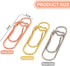 Zrwcvxy 15 pcs Multifunctional Pen Clips, Large Size Paperclip Holders for Notebooks and Papers, Gold/Silver/Rose Gold
