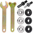 Mesee 6 in 1 Electric Drill Conversion Angle Grinder Adapter Kit, 6mm & 10mm Arbor Mandrel with Spanner